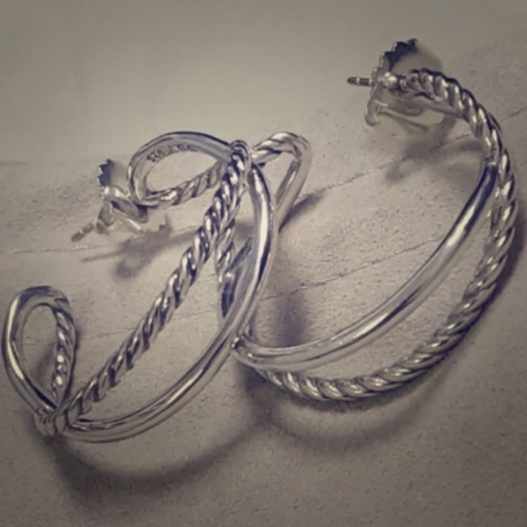 🍀David Yurman Crossover Earrings💚 - Picture 1 of 5